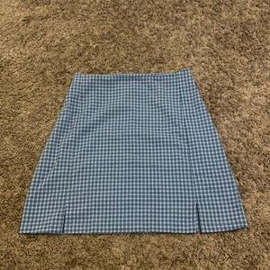 brandy melville blue plaid skirt